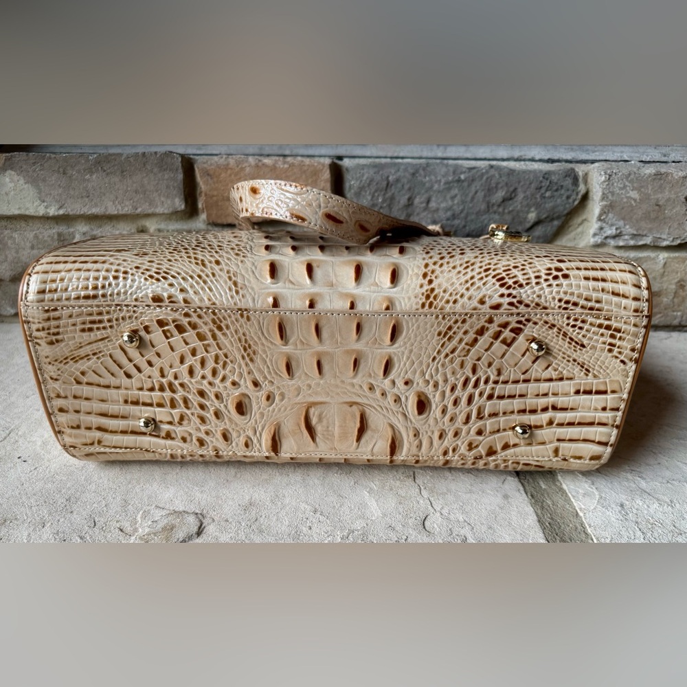 Brahmin Cream and Tan Tote Bag - Picture 6 of 11